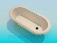 3D Model Bath tub on legs