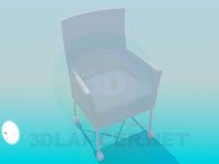 3D Model Armchair on wheels
