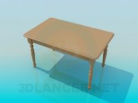 3D Model Kitchen table with carved legs