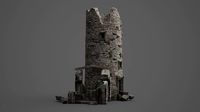 The ruins of the broken stone tower