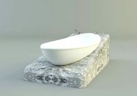 3ds max white bath tub model