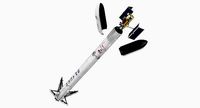 SpaceX Rocket Falcon 9 with Satellite Rigged