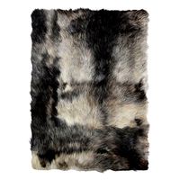 Sheepskin Rug Rectangle Dark Gray