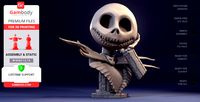 Jack Skellington Bust 3D Printing Figurine | Assembly