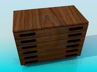 3D Model Narrow with narrow chest of drawers