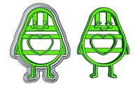 Palta Aguacate Avocado Cookie Cutter Set | 3D