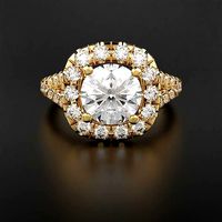 Round Halo Ring | 3D