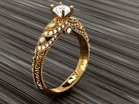 Solitare Ring | 3D