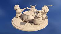 Nurglings with cauldron diorama | 3D