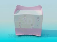 3D Model Chest of drawers for a newborn
