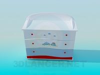 3D Model Chest of drawers for a newborn