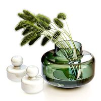 Stylish bouquet with green spikelets