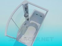 3D Model Bath with shower