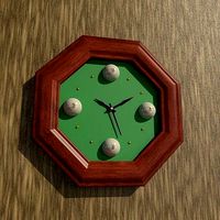 Wall clock billiard