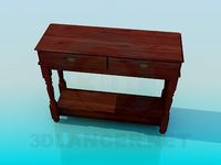 3D Model Table-pedestal
