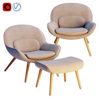 Steelcase x Bolia - Philippa Armchair and Pouf