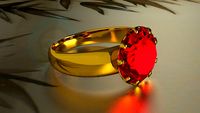 3D Model Ring with a stone