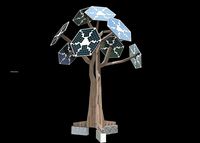solar energy tree rectangular cells