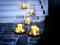 Glass Hurricane Candle Holder