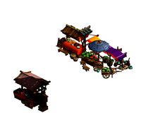 Buns fruit stalls - jewelry stalls