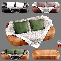 Ringo Sofa Triple with Fabric and Blanket