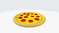 Low-Poly Cartoon Pizza