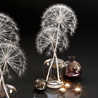 Decor set 13 Heracleum plant white
