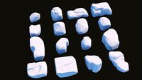 Stylized Rock Pack 16 Rocks game ready