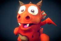 Mini Dragon Fino - Low Poly Hand Painted