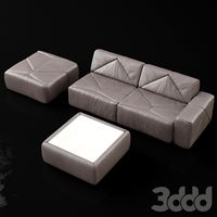 De Sede DS 88 sofa, pouf and table
