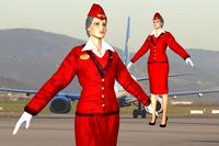 Stewardess. Flight attendant