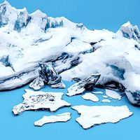 Ice mountain floe cartoon pack