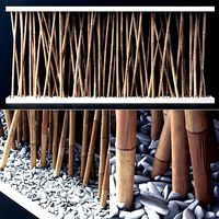 Bamboo branch decor Wall cage n18a