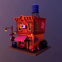 Stylize Market Scene Game Ready