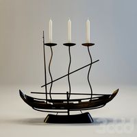 (НА КОНКУРС) Подсвечник - корабль
