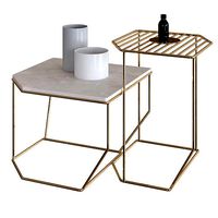 INBANI FORMA Marble Bathroom Stools Decor Set