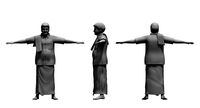 traditional dress man final  3d model
