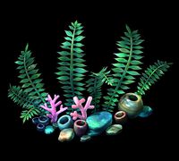 Cartoon submarine city - seaweed 01