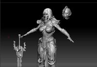 Paladin Human Girl Hihg - poly 3D model