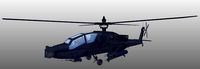 Boeing AH-64 Apache low poly 3d model