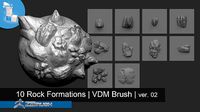 10 Arid Rock Formations 02 - Zbrush VDM Brush