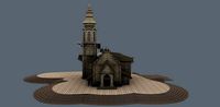 old Church Low-poly 3D model