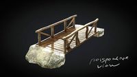 Old Village Bridge Low Poly