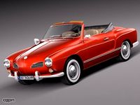 Volkswagen Karmann Ghia Cabrio 1955 - 19743d model