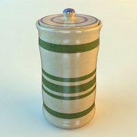 Ceramic Canister with Lid3d model
