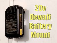 Dewalt 20v Battery Wall Mount / Holder - 20 Volt Lithium Ion by tonyyoungblood