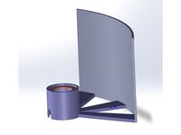 Curved lithophane stand and E14 bulb back light support by stiltmaniac