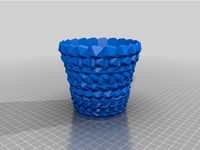 Icosaëder Bonsai Pot w/ drainage and saucer by jochemK