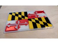 MD State Flag (in pieces) by cbrown2662