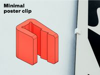 Simple poster clip - solution for framing posters and prints by Justinas